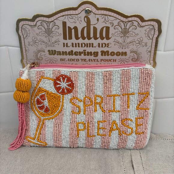 Wandering Moon “Spritz Please” Viral Beaded Bag - Pink and Orange - Picture 1 of 6